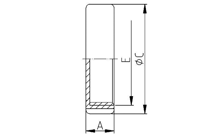 Nut blind SMS 1" 304